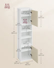 Wall-Mounted Bathroom Cabinet – Engineered Wood – Cloud White and Natural Beige – Adjustable Shelves and Door Swing Direction