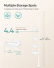 Adjustable Bathroom Corner Shelf – Metal – Silver – 4 Tier Telescopic Organizer