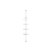 4-Tier Corner Shower Caddy – Rust-Resistant – Cloud White – Height Adjustable Tension Pole
