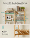 Bamboo Storage Shelf – Natural Beige – Six-Tier Multifunctional Unit