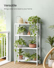 4-Tier Bamboo Storage Shelf – White – Multifunctional Design for Hallway, Bathroom, Living Room, Balcony, Kitchen – 26 x 60 x 100 cm