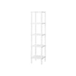 5-Tier Storage Shelf – Bamboo – Cloud White – Space-Saving Design for Narrow Areas