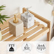 4-Tier Bamboo Shelving Unit – Bamboo – Natural – Versatile Storage Solution for Home Spaces