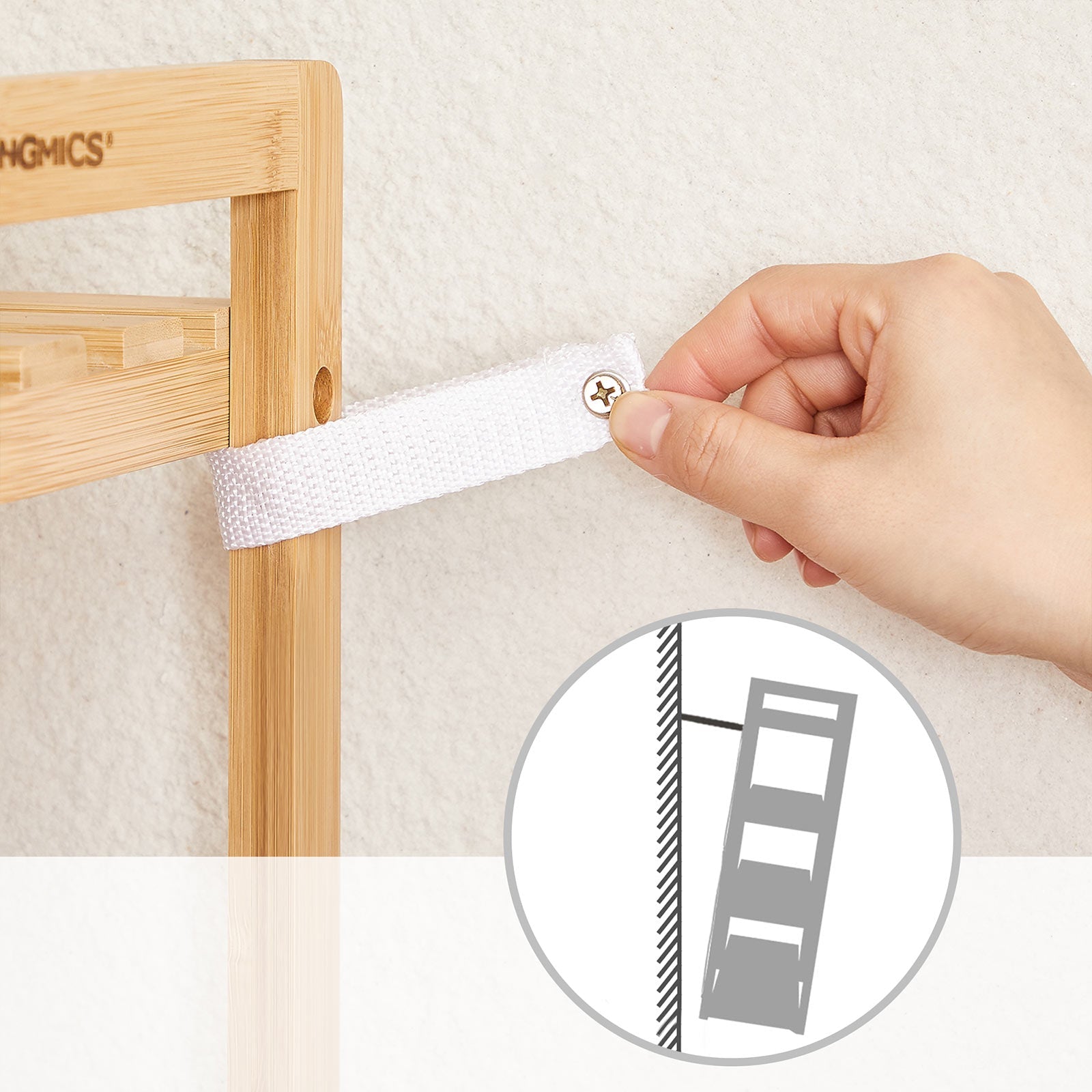 4-Tier Bamboo Shelving Unit – Bamboo – Natural – Versatile Storage Solution for Home Spaces