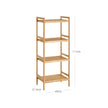 4-Tier Bamboo Shelving Unit – Bamboo – Natural – Versatile Storage Solution for Home Spaces