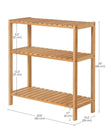 Bamboo Storage Stand Shelf – Bamboo – Natural – 3-Tier Design with Versatile Use