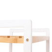 5-Tier Storage Shelf – Bamboo – White and Natural – Adjustable Heights