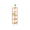 5-Tier Bamboo Shelf – Natural Finish – Versatile Standing Rack for Narrow Spaces