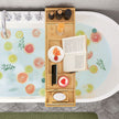 Bamboo Bath Tray – Natural – Luxury Extendable Design with Tablet and Cup Holders