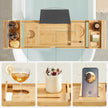 Bamboo Bath Tray – Natural – Luxury Extendable Design with Tablet and Cup Holders