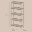 5-Tier Storage Shelf – Bamboo – Natural – Multifunctional Design for Bathroom, Kitchen, Living Room, and Hallway
