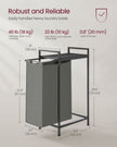 Laundry Basket – Metal Frame – Slate Grey and Charcoal Grey – Pull-Out and Removable Design