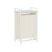Pull-Out Laundry Basket – Metal Frame – Cream White and Cloud White – Removable Laundry Bag