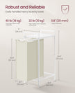 Pull-Out Laundry Basket – Metal Frame – Cream White and Cloud White – Removable Laundry Bag