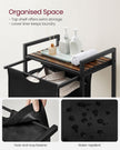 Laundry Basket – Metal Frame and Fabric – Rustic Brown and Black – Pull-Out and Removable Bag, 65L