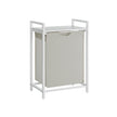 Laundry Basket – Metal Frame – Rustic Brown and Black – 65L Capacity with Pull-Out and Removable Bag