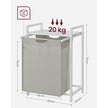 Laundry Basket – Metal Frame – Rustic Brown and Black – 65L Capacity with Pull-Out and Removable Bag