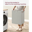 Laundry Basket – Metal Frame – Rustic Brown and Black – 65L Capacity with Pull-Out and Removable Bag