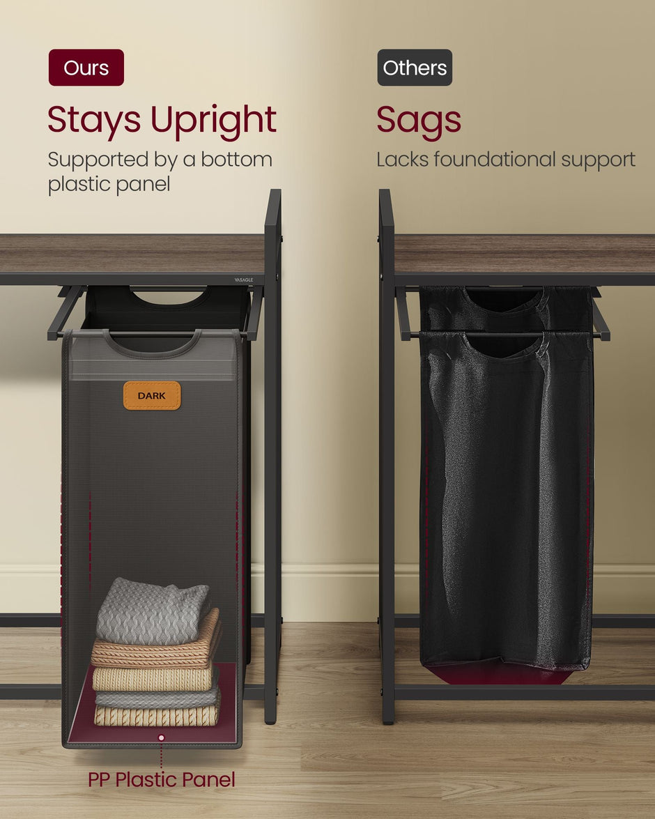 Laundry Hamper – Fabric – Chestnut Brown, Ink Black, Dove Grey – 4 Compartments, 150 L Capacity