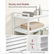 Laundry Basket – Fabric – White – 2 Shelves with 2 Removable Bags, 46L Capacity Each