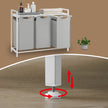 Laundry Sorter – Metal – Grey – 3-Section Design with Removable Bags and Shelf