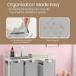Laundry Sorter – Metal – Grey – 3-Section Design with Removable Bags and Shelf