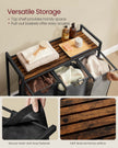 Laundry Basket – Wood and Fabric – Ink Black, Slate Gray, Dove Gray, Rustic White – 4-Compartment with Removable Bags and Storage Shelf