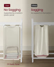 Laundry Basket – Fabric – Cream White – 4 Pull-Out Bags with 40L Capacity Each