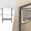 Storage Cart – Metal – Grey – 3-Tier with Wire Baskets for Kitchen and Bathroom