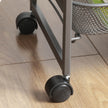 Storage Cart – Metal – Grey – 3-Tier with Wire Baskets for Kitchen and Bathroom