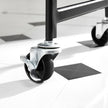 3-Tier Rolling Cart – Metal – Black – Kitchen Storage Trolley with Handles and Brakes