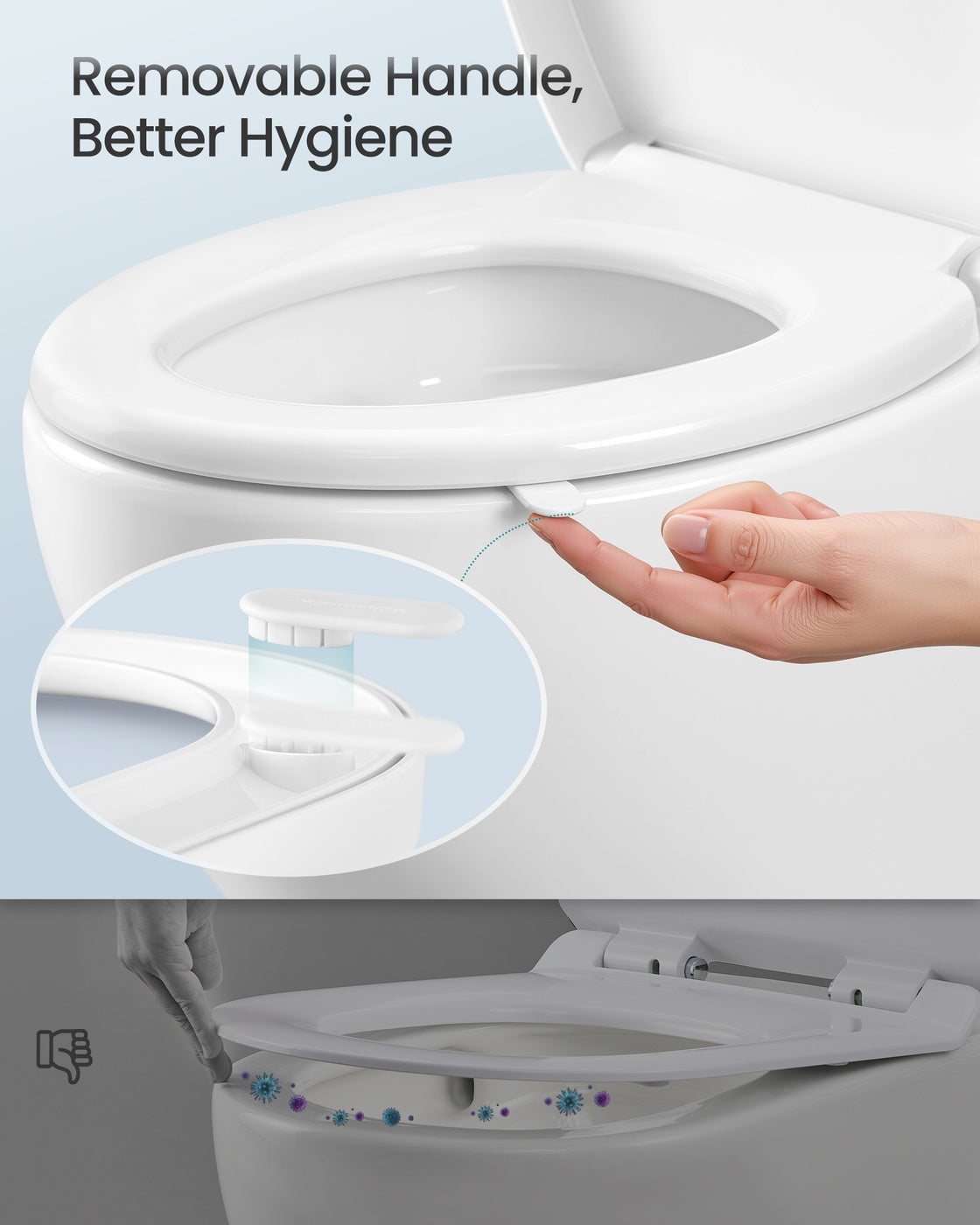 O-Shaped Toilet Seat - 17.4L - Duroplast - Soft-Close - Quick-Release