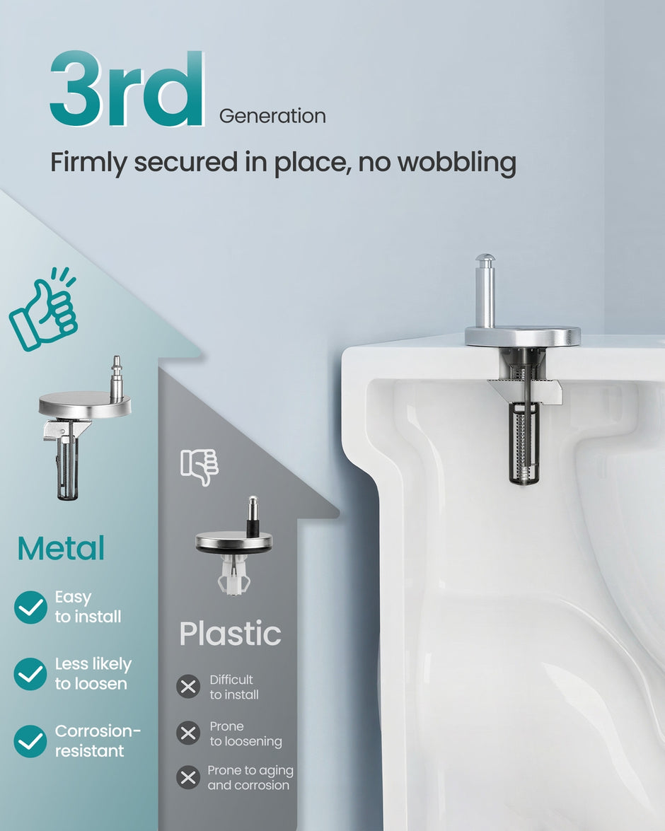 O-Shaped Heavy-Duty Toilet Seat - 17.5L - Duroplast - Soft Close - Quick-Release