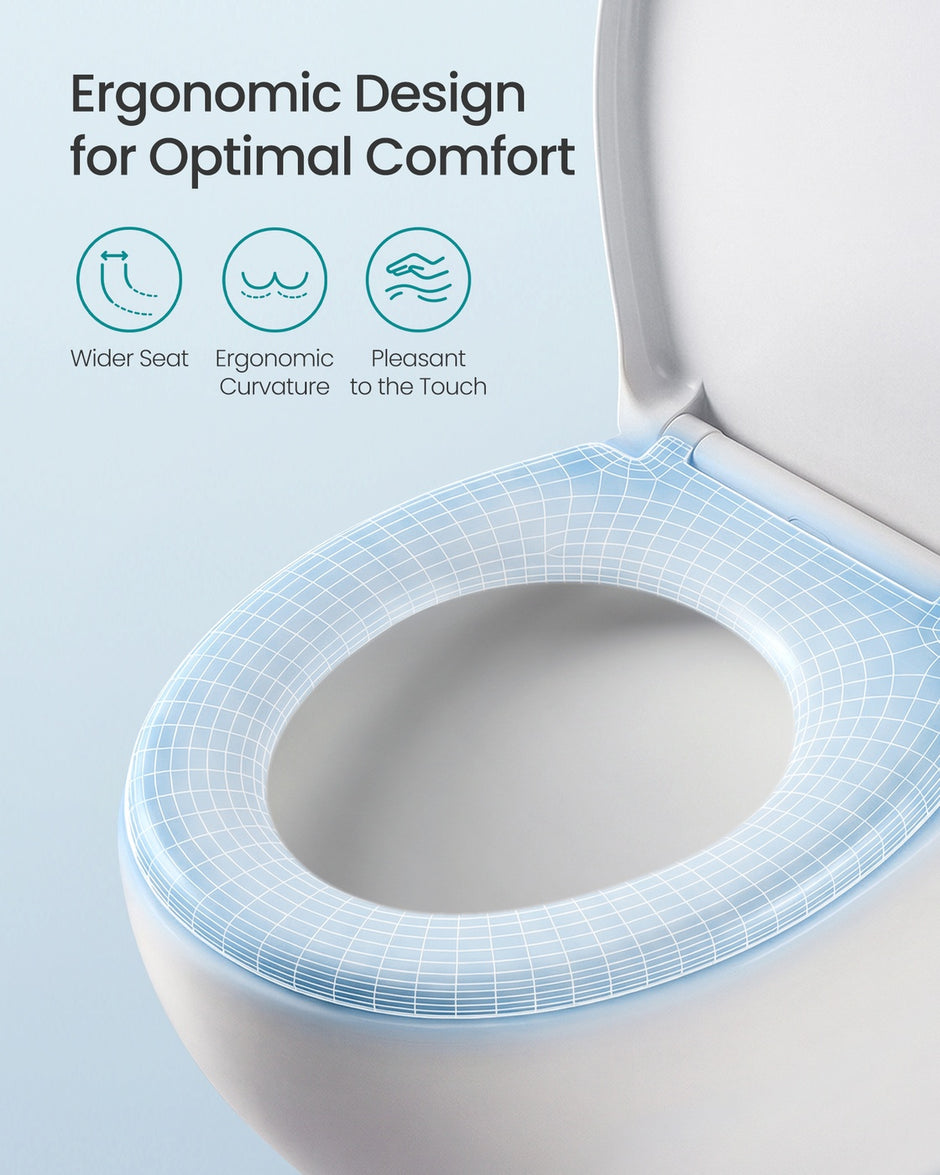 O-Shaped Heavy-Duty Toilet Seat - 17.5L - Duroplast - Soft Close - Quick-Release