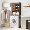 Bathroom Organizer Rack – Steel – Rustic Brown and Black – Over-the-Toilet Storage with Small Cabinet