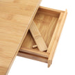 Foldable Laptop Desk – Bamboo – Natural Finish – Height Adjustable with Tilting Angles and Drawer