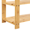 Bamboo Shoe Bench – Solid Bamboo – Natural – 3-Tier Storage Organizer