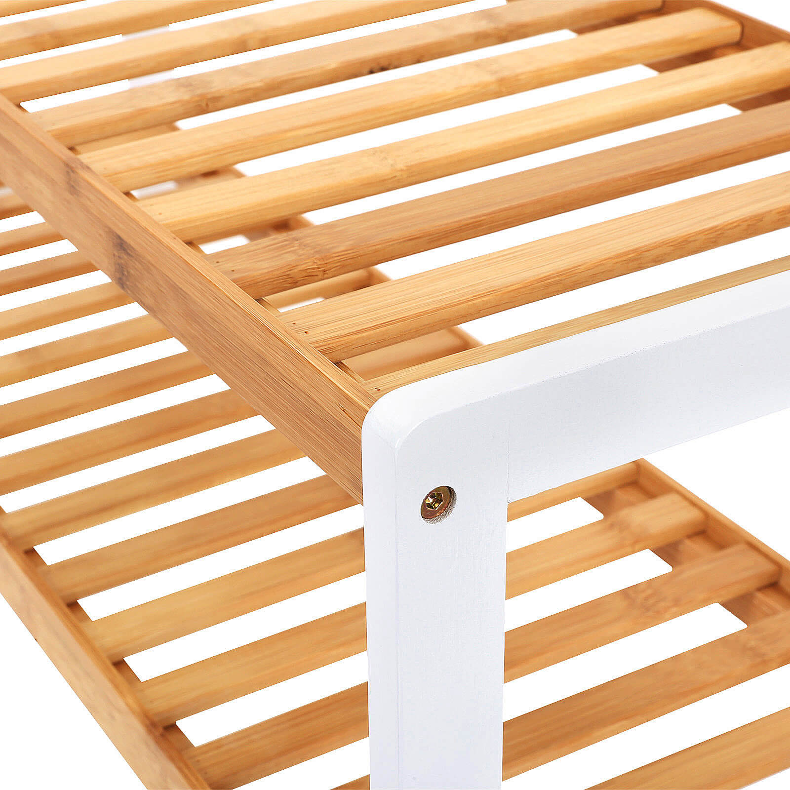 3-Tier Bamboo Shoe Rack – Natural Bamboo – Brown – Stores Up to 12 Pairs of Shoes