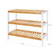 3-Tier Bamboo Shoe Rack – Natural Bamboo – Brown – Stores Up to 12 Pairs of Shoes