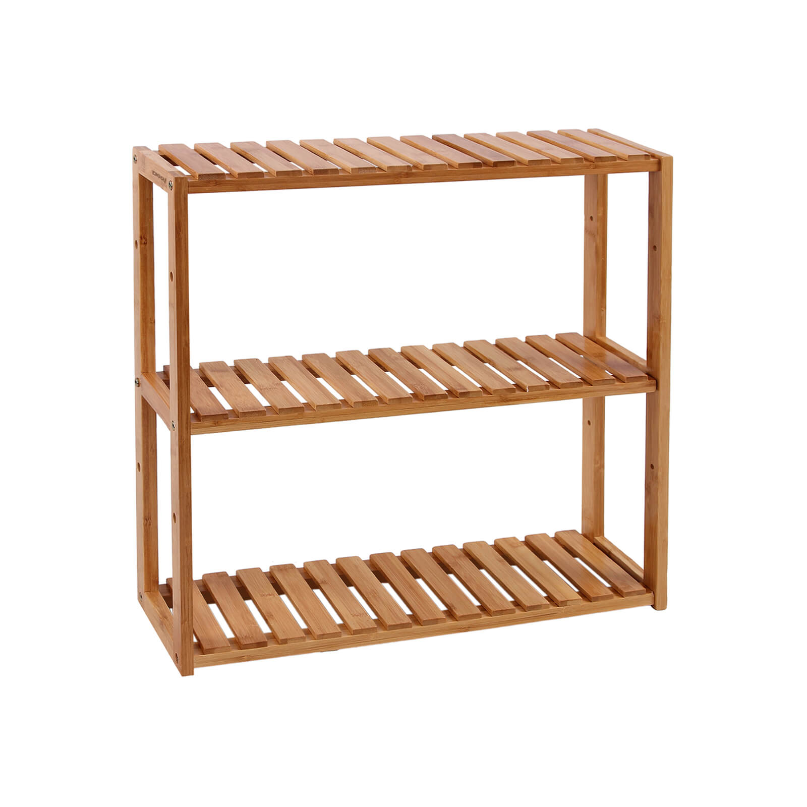 Adjustable Bamboo Storage Shelf – Natural – 3-Tier Design for Bathroom, Kitchen, and Bookshelf Use
