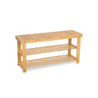 Bamboo Shoe Bench – Natural Bamboo – Neutral – 3-Tier Shoe Rack Organizer
