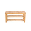 Bamboo Shoe Bench – Natural Bamboo – Neutral – 3-Tier Shoe Rack Organizer