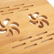 Tiltable Laptop Desk – Bamboo – Natural – Adjustable with Cooling Holes and Drawer