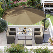 Banana Patio Umbrella – Fabric – Grey – Cantilever Design with Crank and UPF 50+ Sun Protection