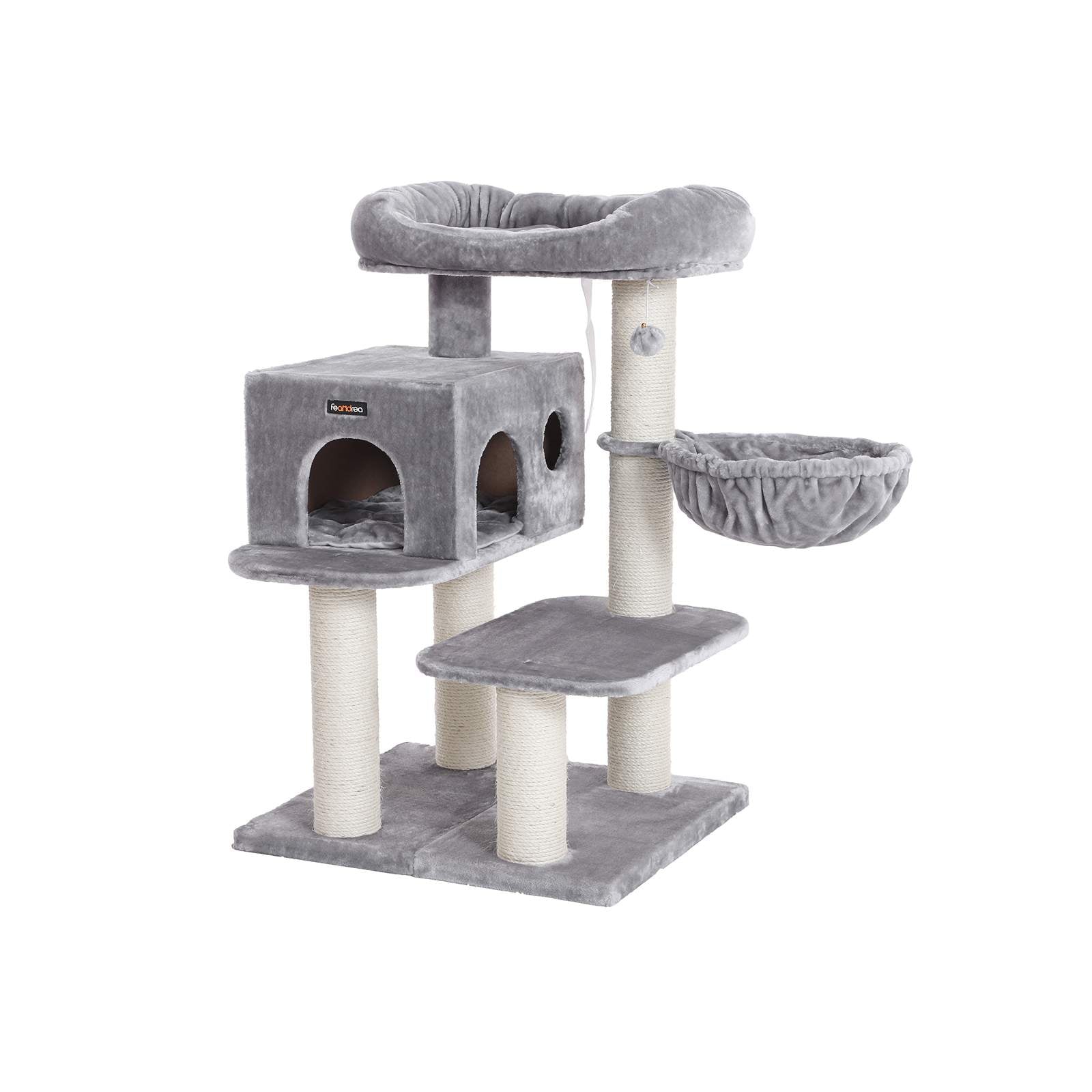 Cat Condo – Sisal & Plush – Beige – XXL Perch and Adjustable Units