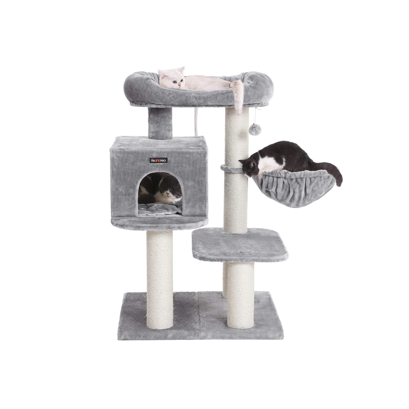 Cat Condo – Sisal & Plush – Beige – XXL Perch and Adjustable Units