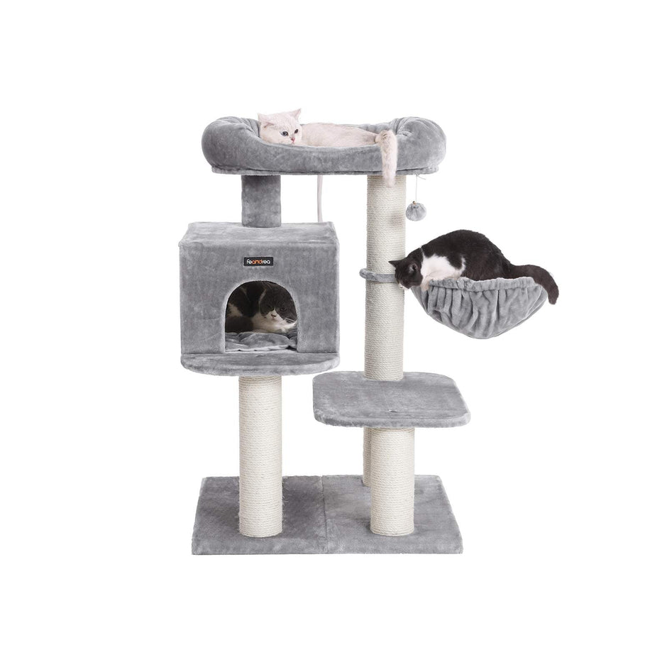 Cat Condo – Sisal & Plush – Beige – XXL Perch and Adjustable Units