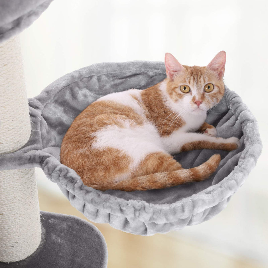 Cat Condo – Sisal & Plush – Beige – XXL Perch and Adjustable Units