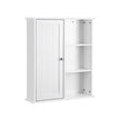 Bathroom Wall Storage Cabinet – Engineered Wood – White – Wall Mounted with Adjustable Compartments