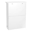 Wall Storage Cabinet – Wood – White – With Open Compartment and Adjustable Shelf